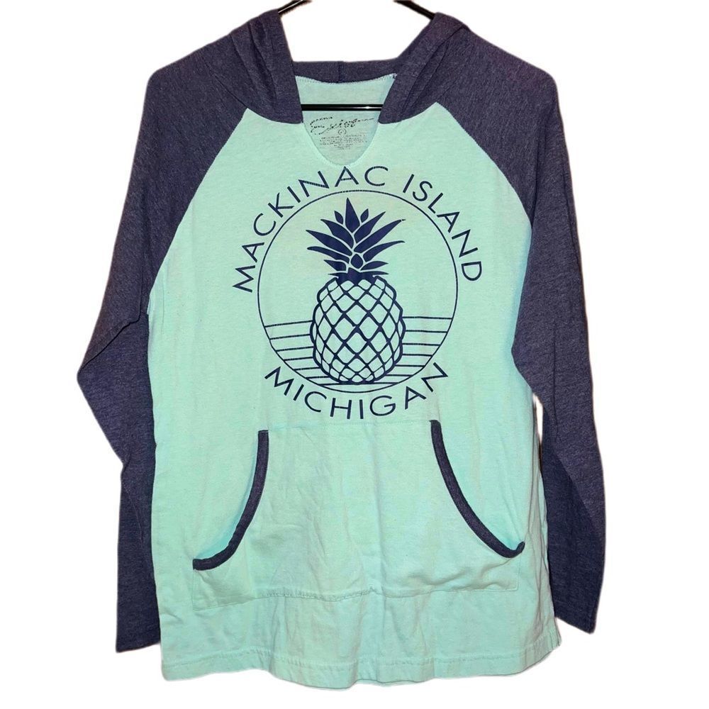 🪩4/$20!! Mackinac Island Michigan Pineapple Pullover Hoodie